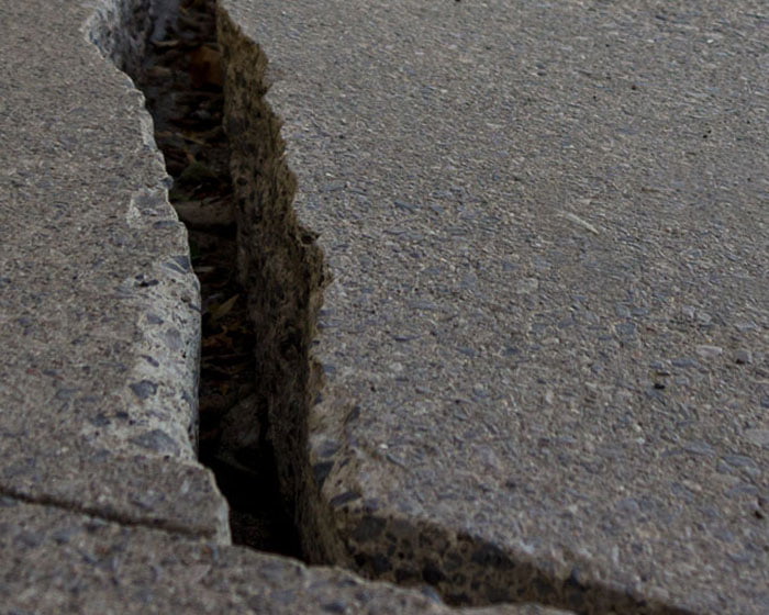 cracked concrete