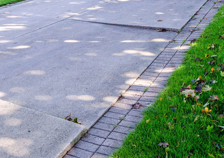 uneven concrete driveway