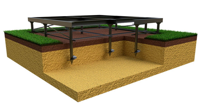 helical pile installation graphic