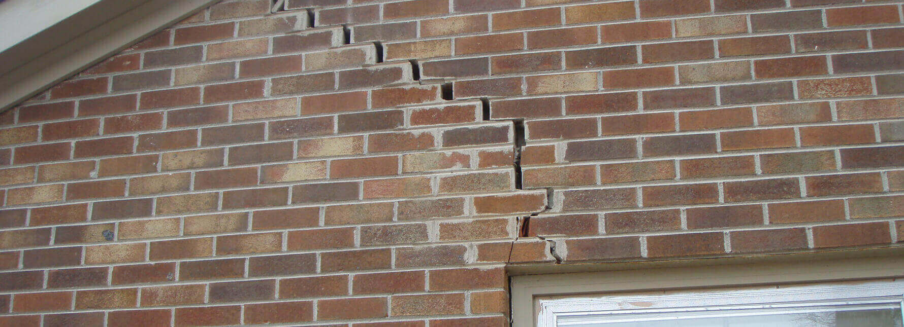 cracked brick wall