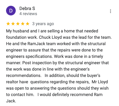 foundation repair Ram jack vs competitors for quality control 