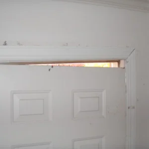 Door frame misaligned from foundation issues