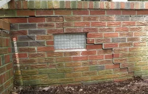 Crack in exterior brick foundation