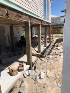 helical piles with timber piers; coastal foundation solutions