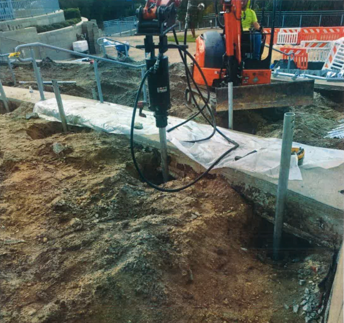 Tryon Palace; Commercial helical piles installed