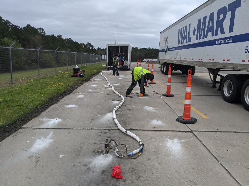 poly foam installation